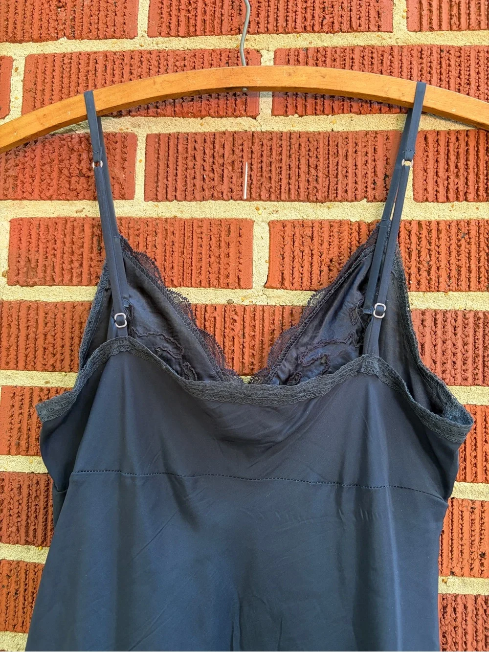 Navy Lace-Trim Slip Dress - Women's Intimates